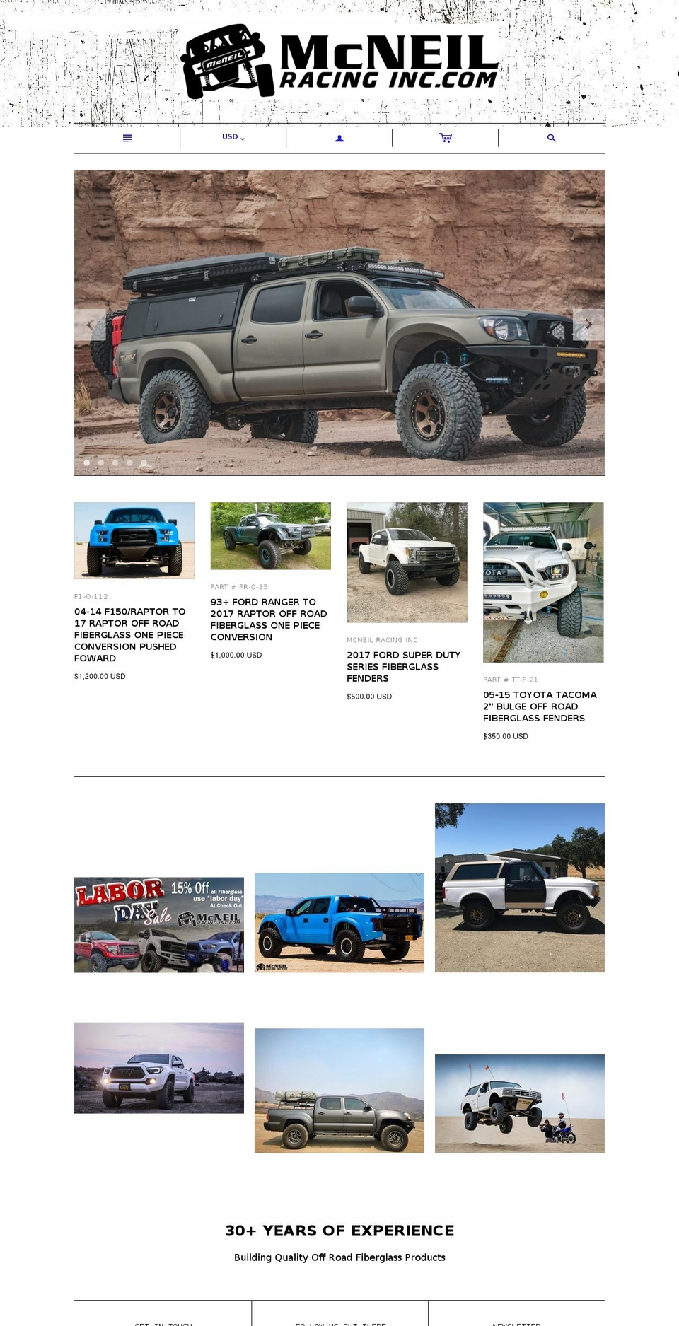 off-road-suspension.com — Shopify storefront screenshot