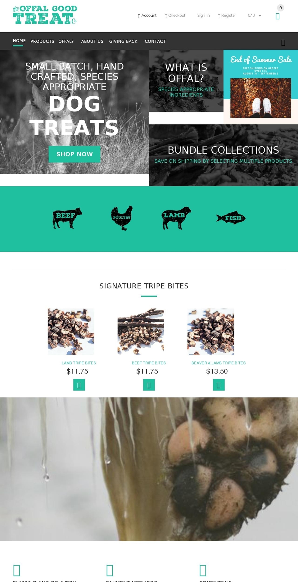 YourStore Shopify theme site example offalgoodtreats.com