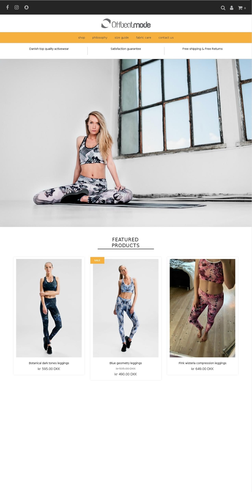 offbeatmode.com shopify website screenshot