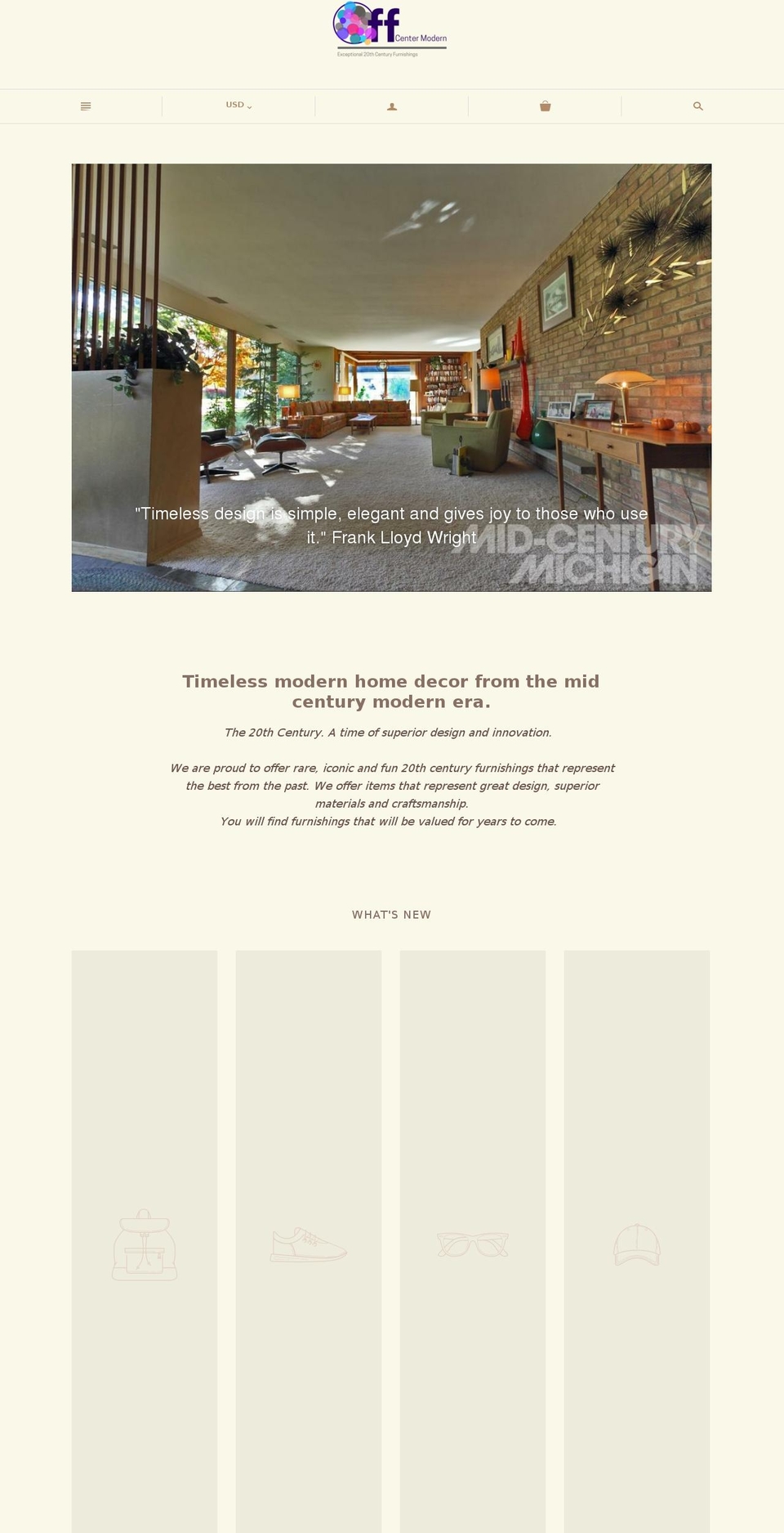 offcentermoderndesign.com — Shopify storefront screenshot