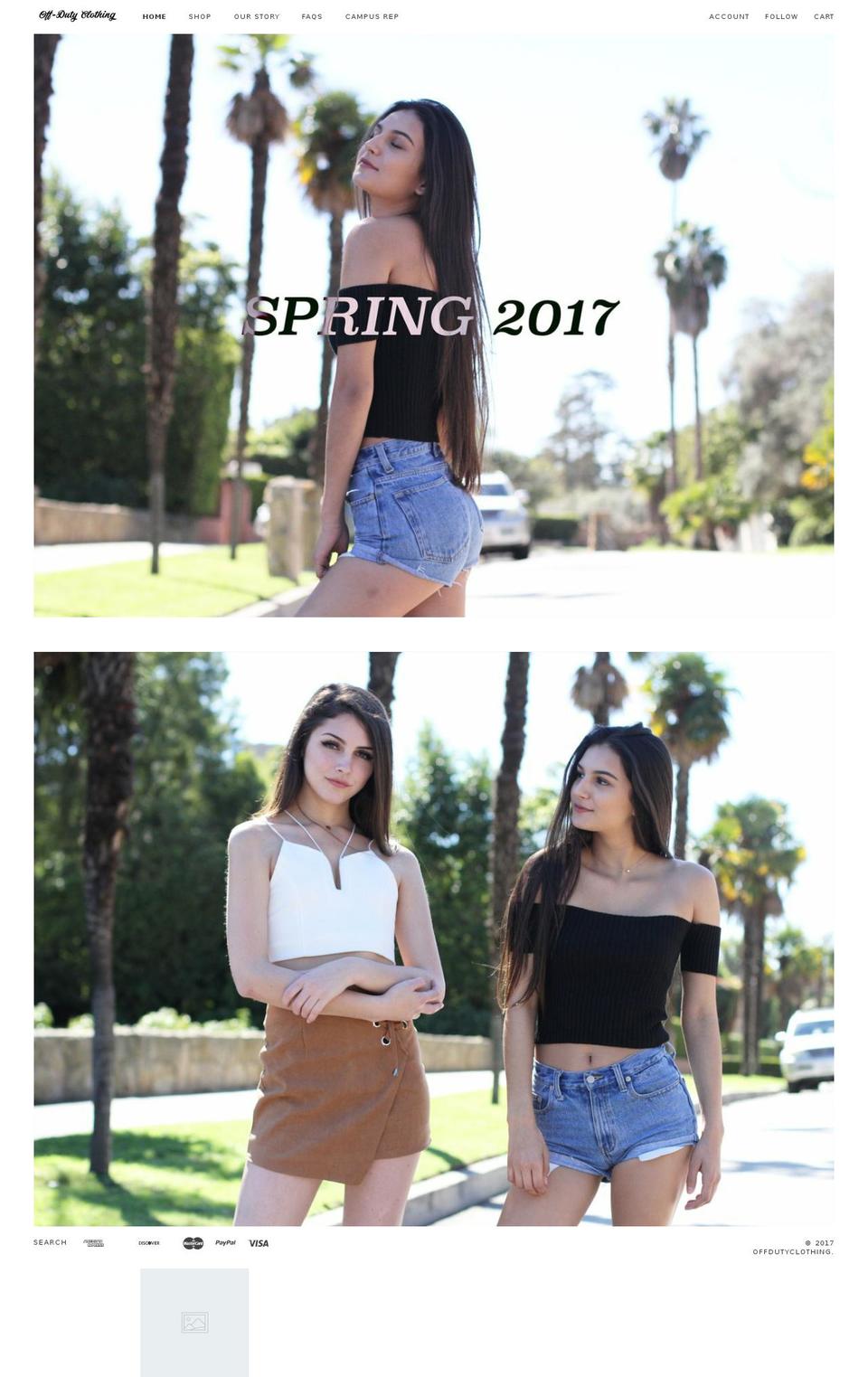 offdutyclothing.com shopify website screenshot
