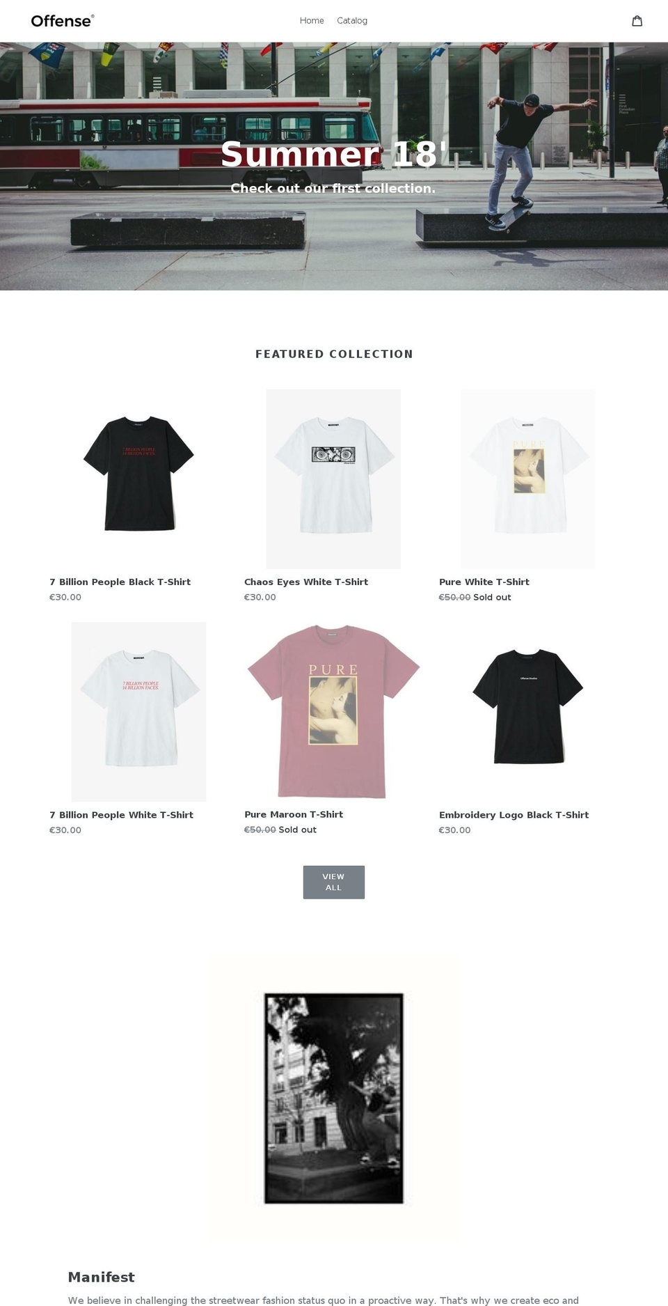 offensestudios.com — Shopify storefront screenshot
