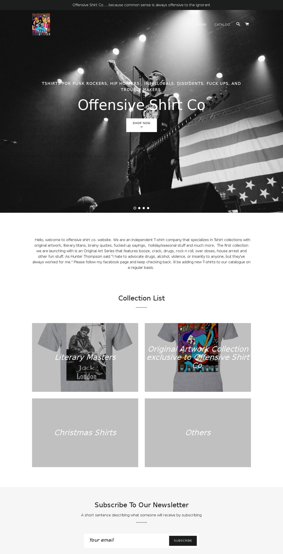 offensiveshirtco.com — Shopify storefront screenshot