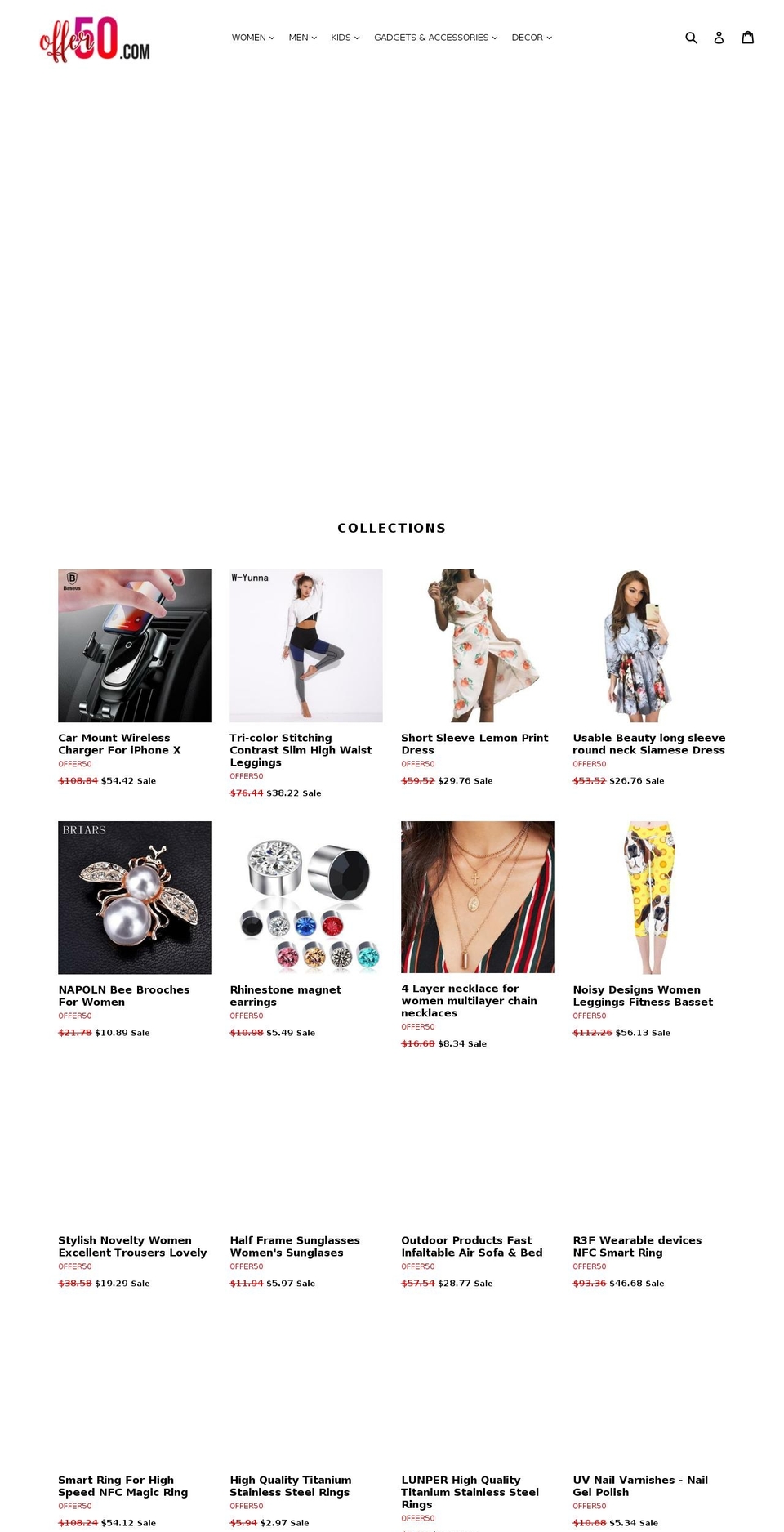 offer50.com — Shopify storefront screenshot