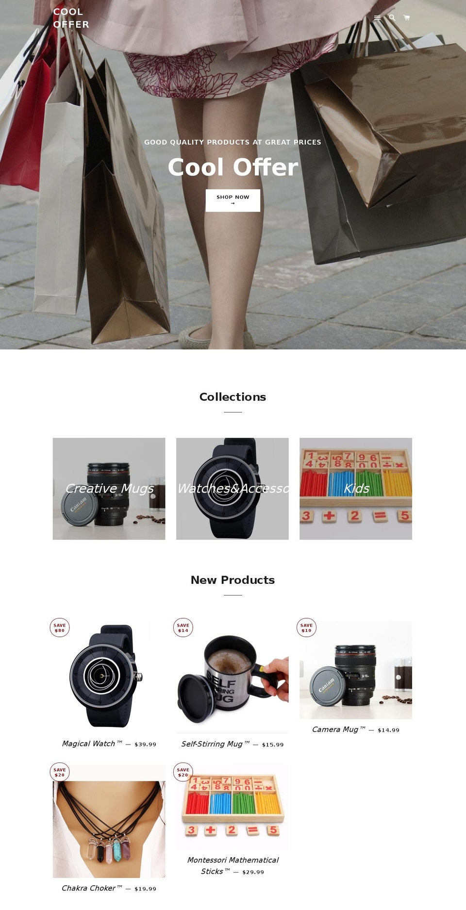 offercool.com shopify website screenshot