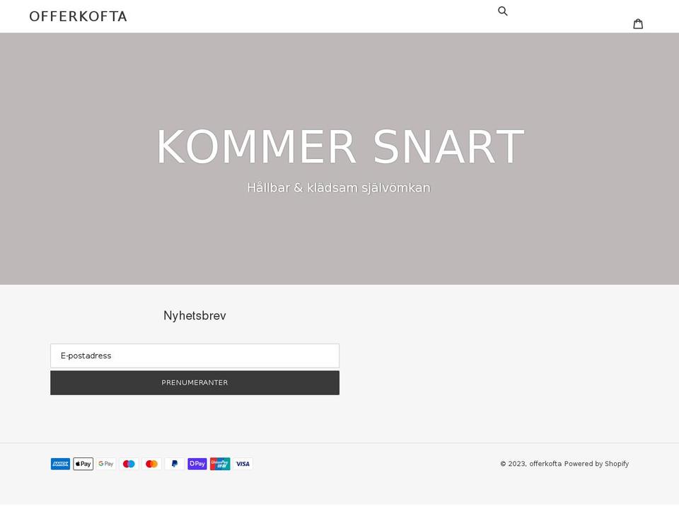 offerkoftan.se shopify website screenshot