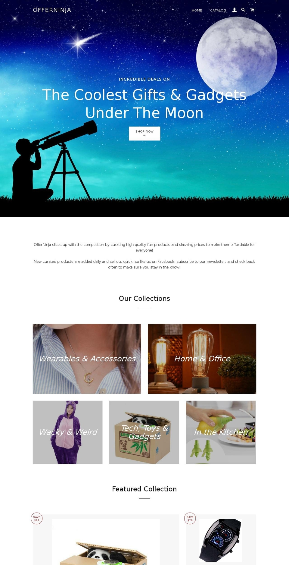 offerninja.com shopify website screenshot
