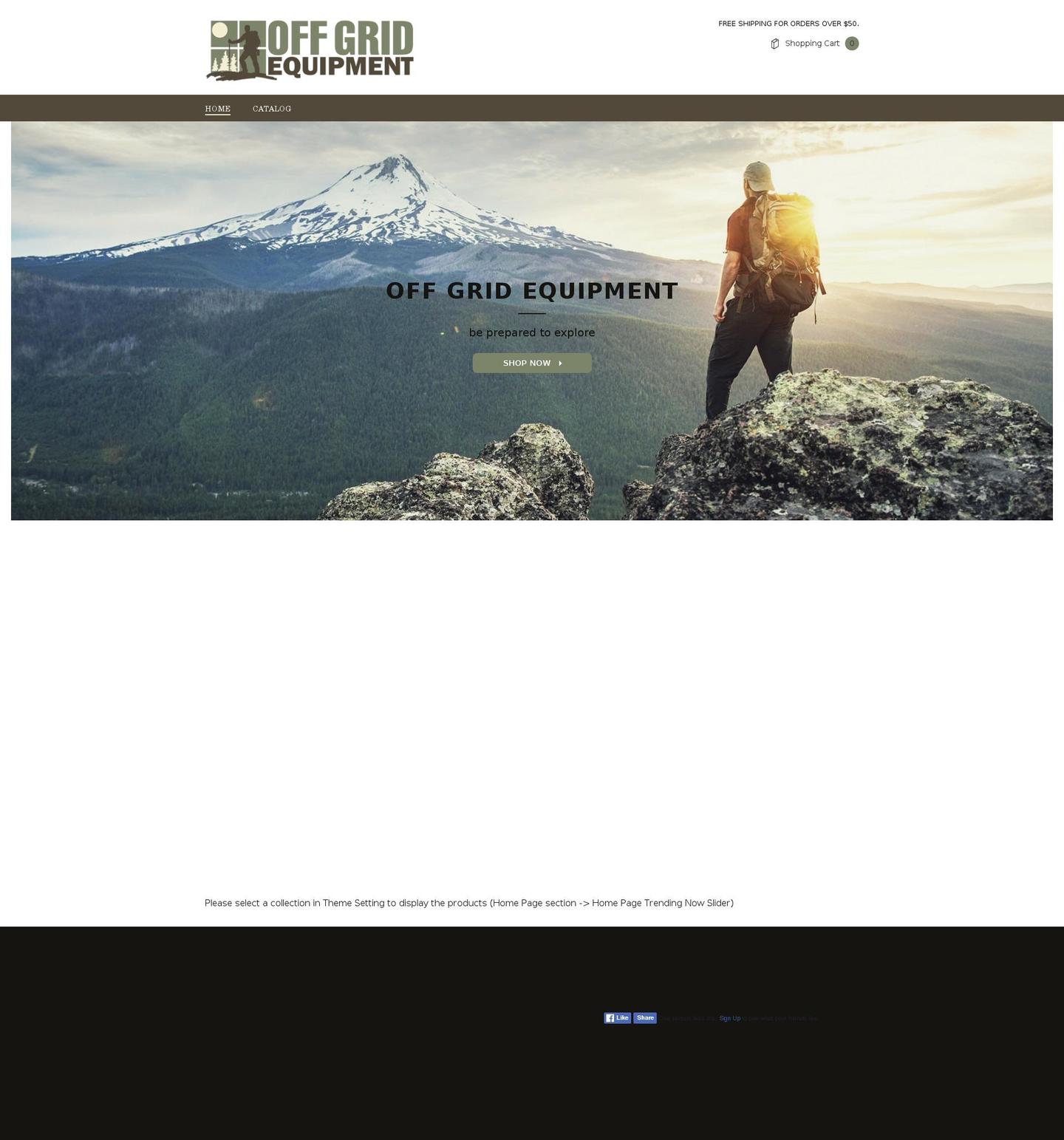 offgridequipment.com shopify website screenshot
