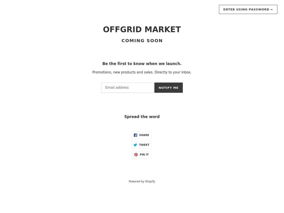 Beetech theme Shopify theme site example offgridmarket.net