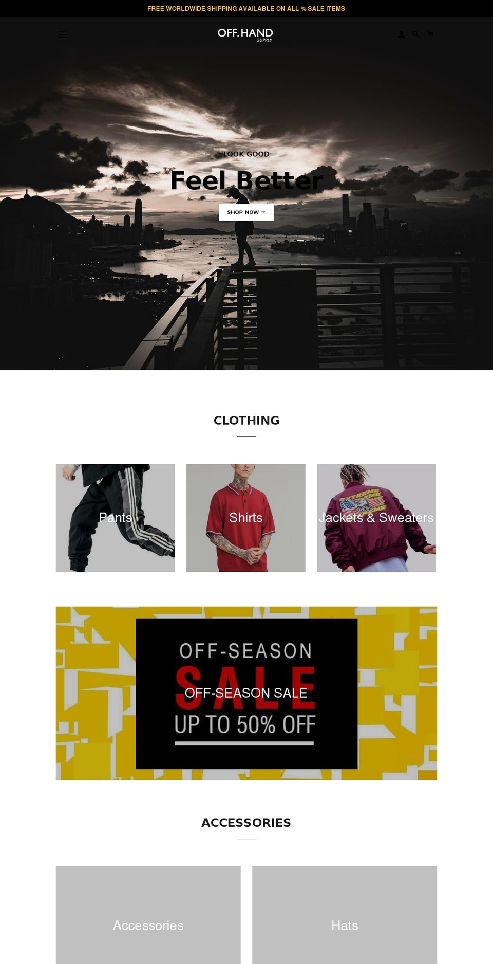 offhandsupply.com shopify website screenshot