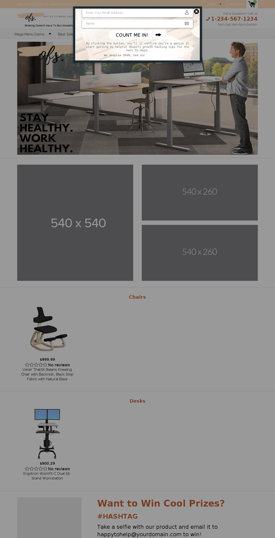 officefitnesssolution.com — Shopify storefront screenshot