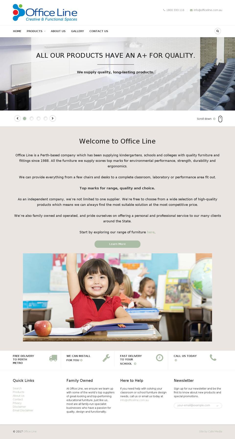 officeline.com.au shopify website screenshot