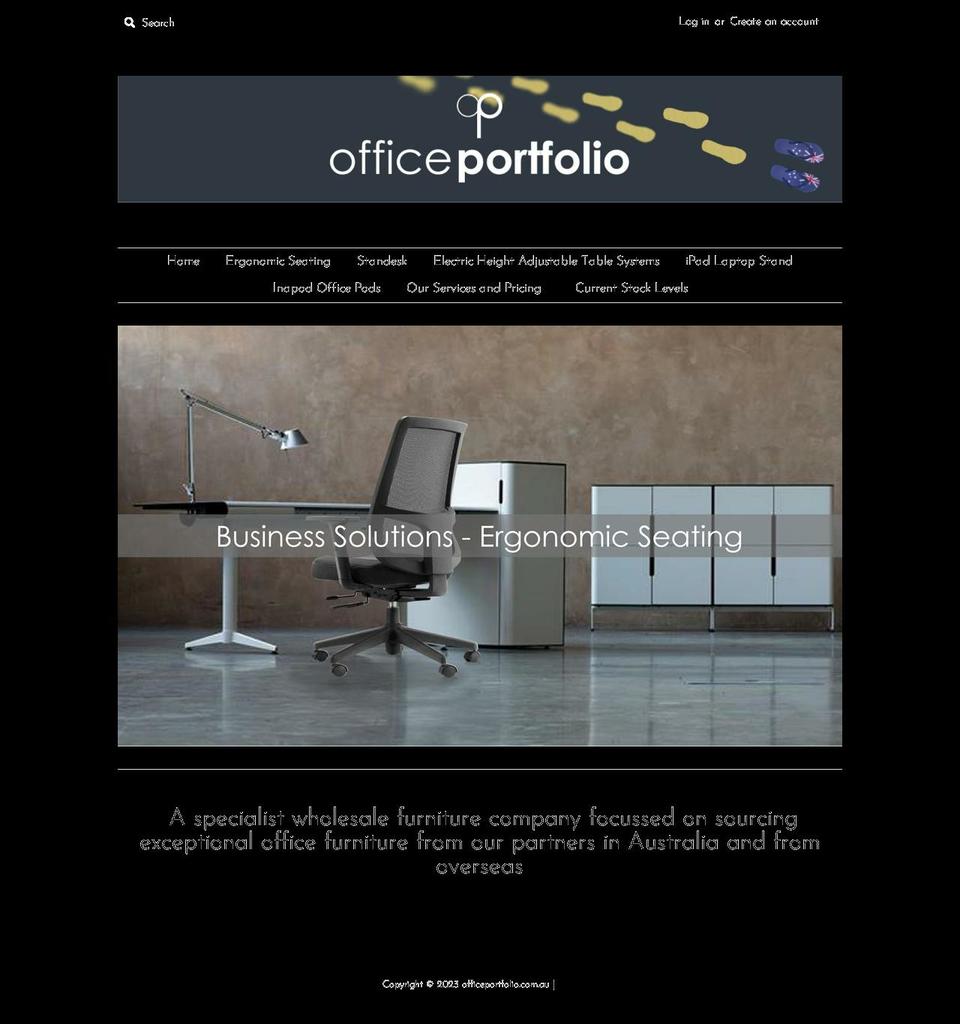 officeportfolio.com.au shopify website screenshot