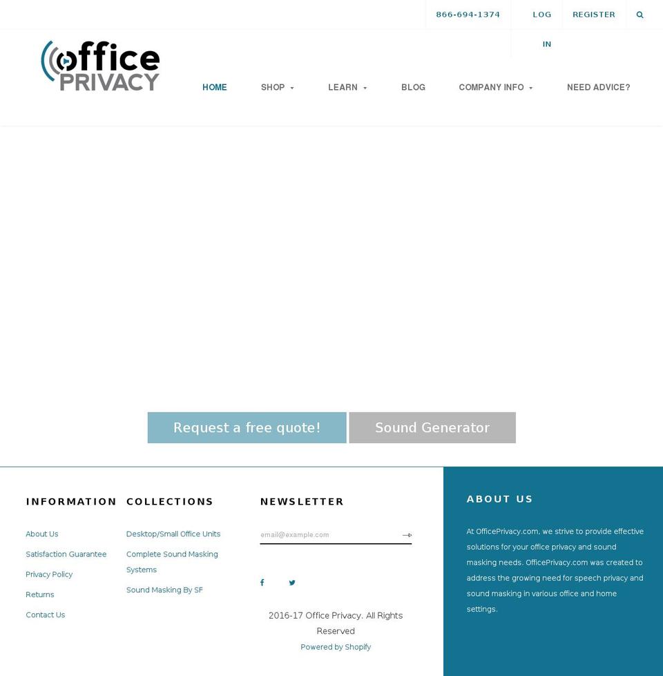 officeprivacy.com shopify website screenshot