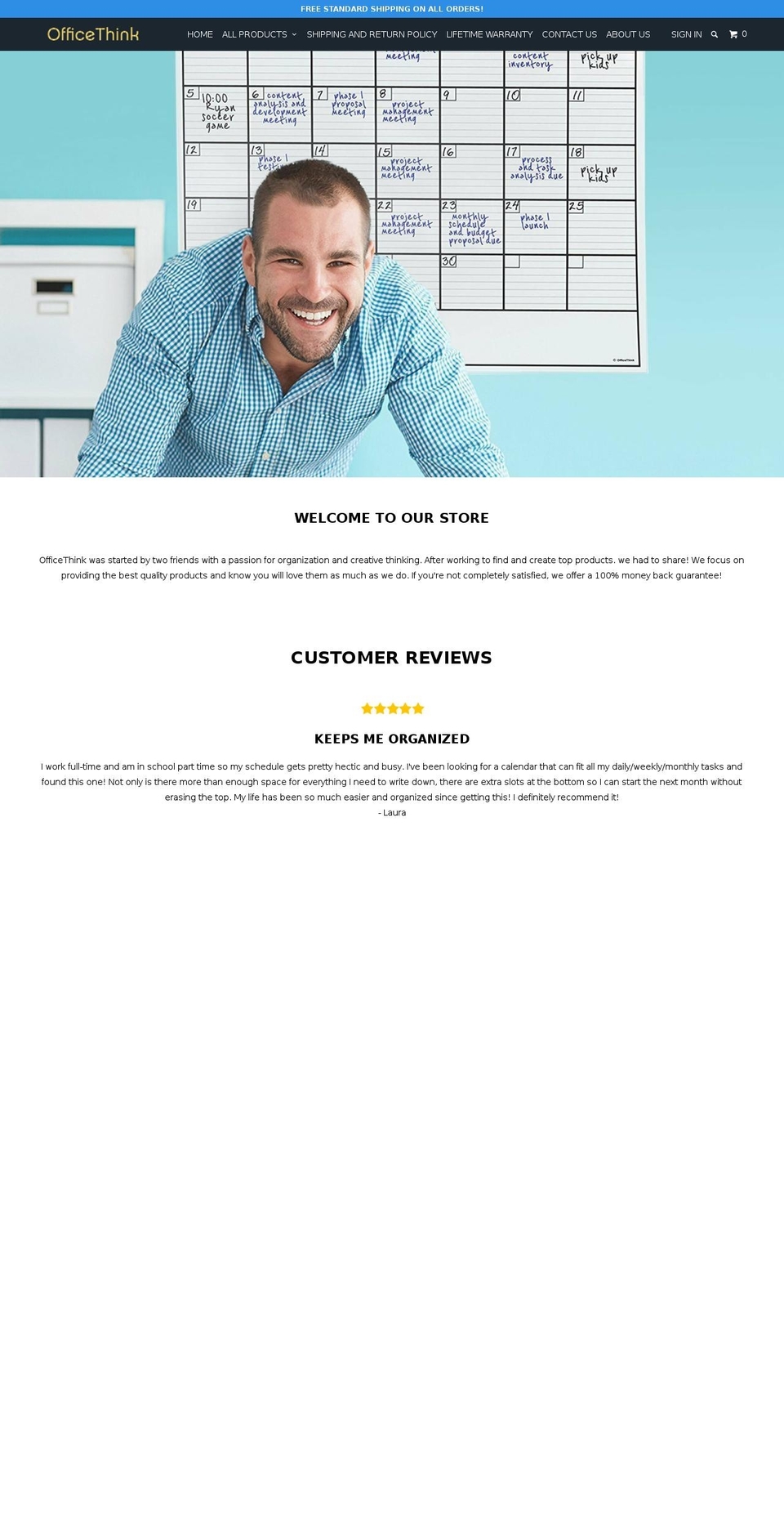officethinkstore.com shopify website screenshot