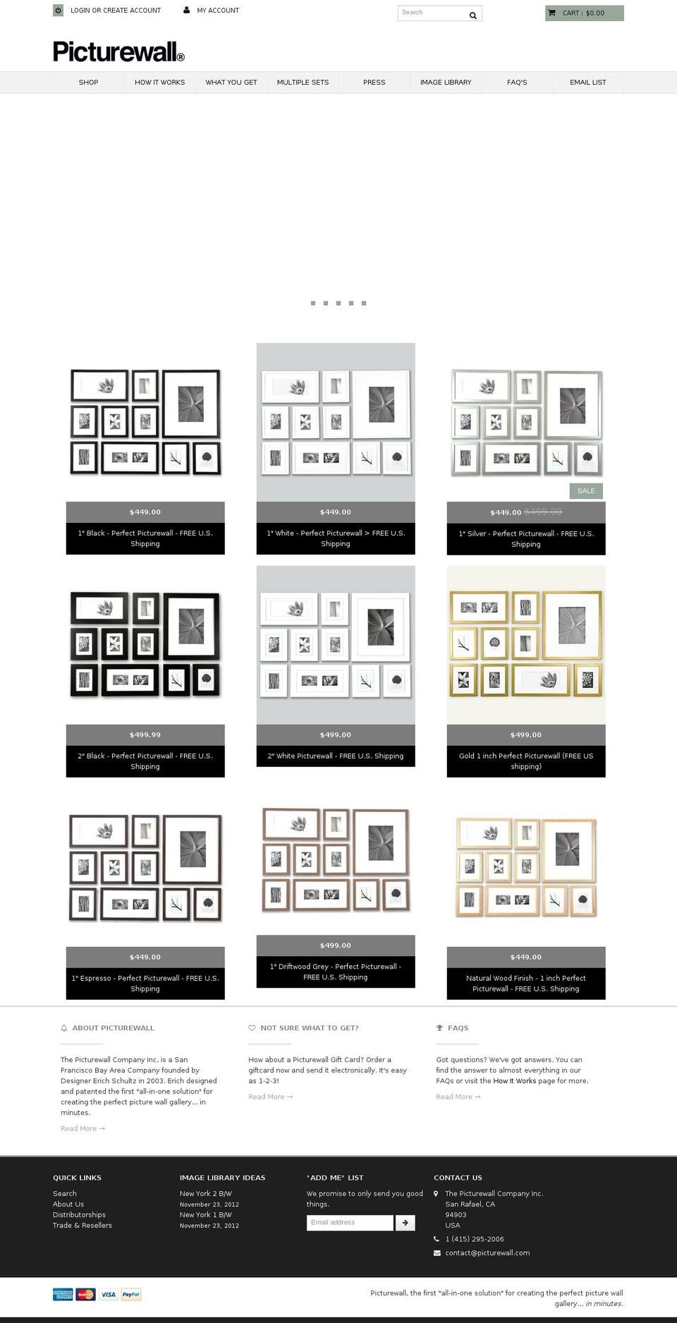 officewallframes.com shopify website screenshot