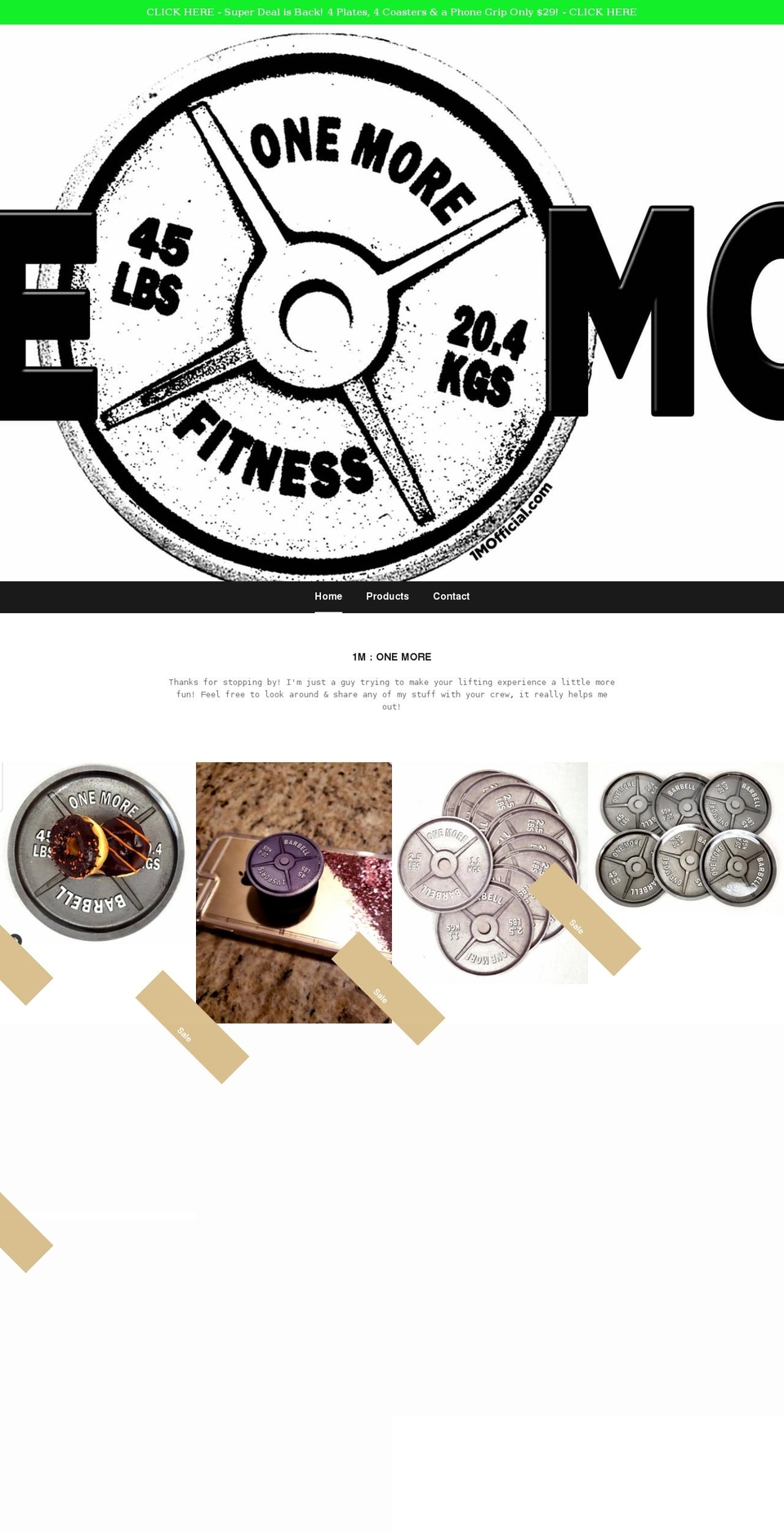 official1m.com — Shopify storefront screenshot