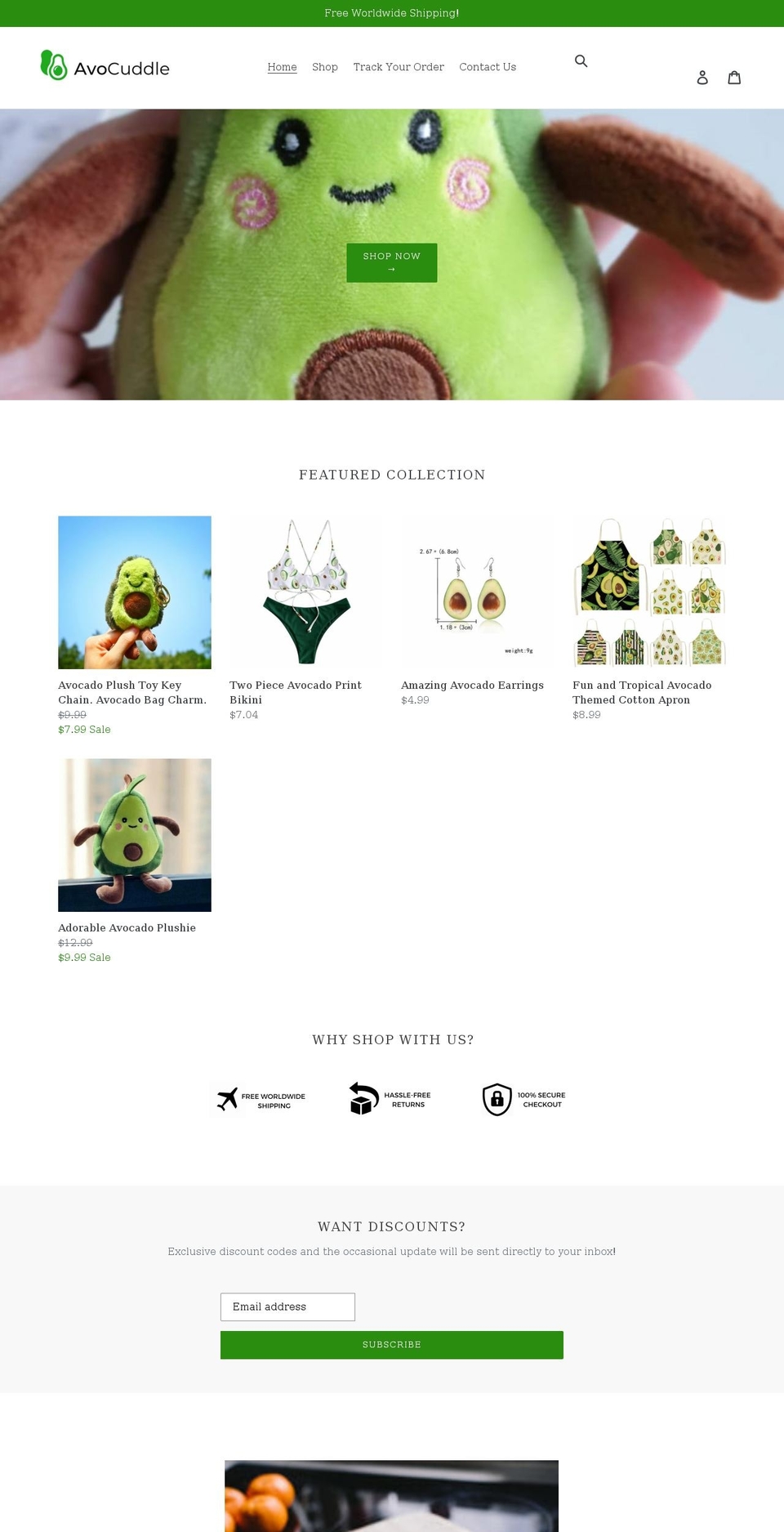 officialavocuddle.com shopify website screenshot