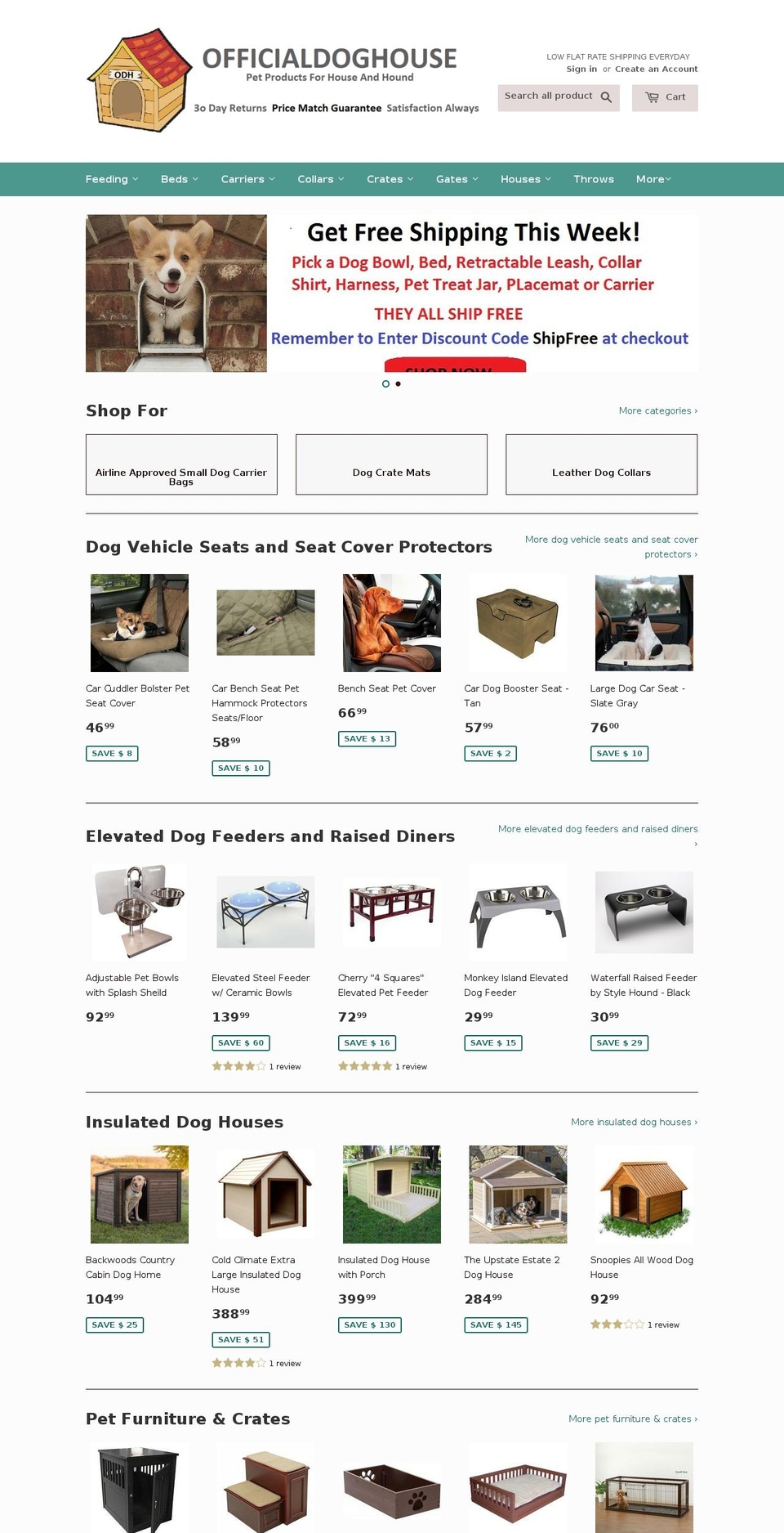 officialdoghouse.com shopify website screenshot