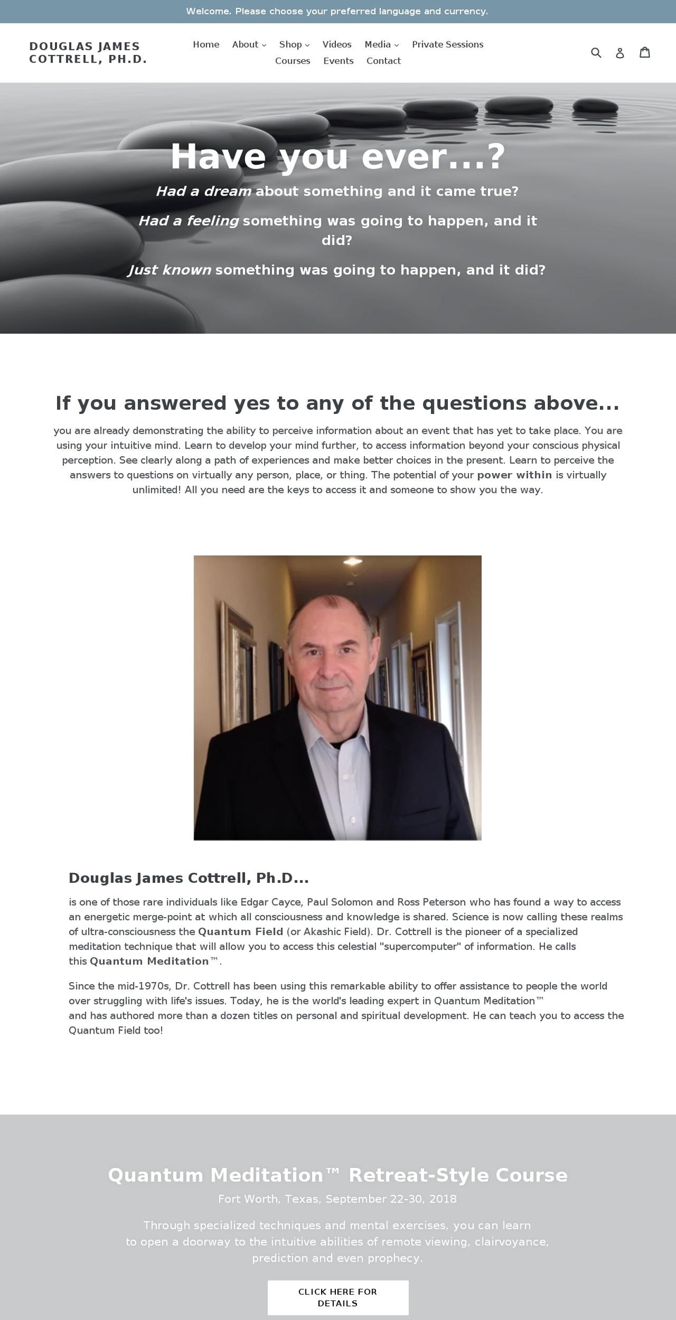 officialdouglasjamescottrell.com shopify website screenshot