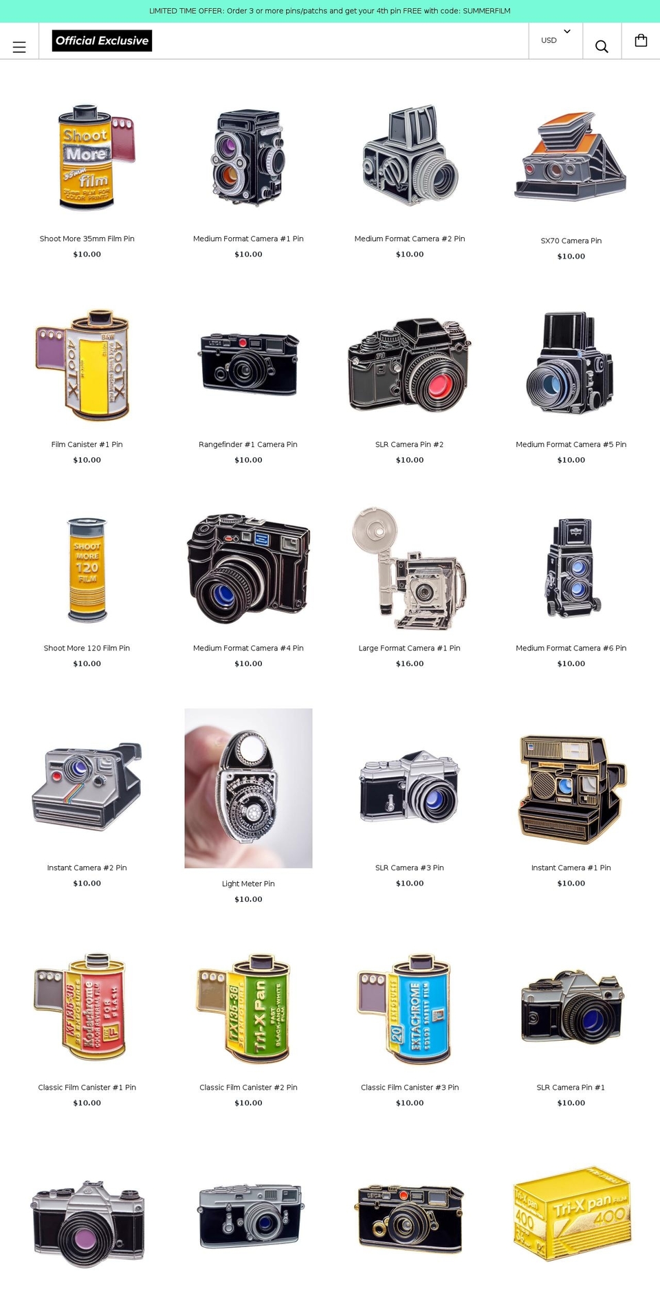 officialexclusive.com shopify website screenshot