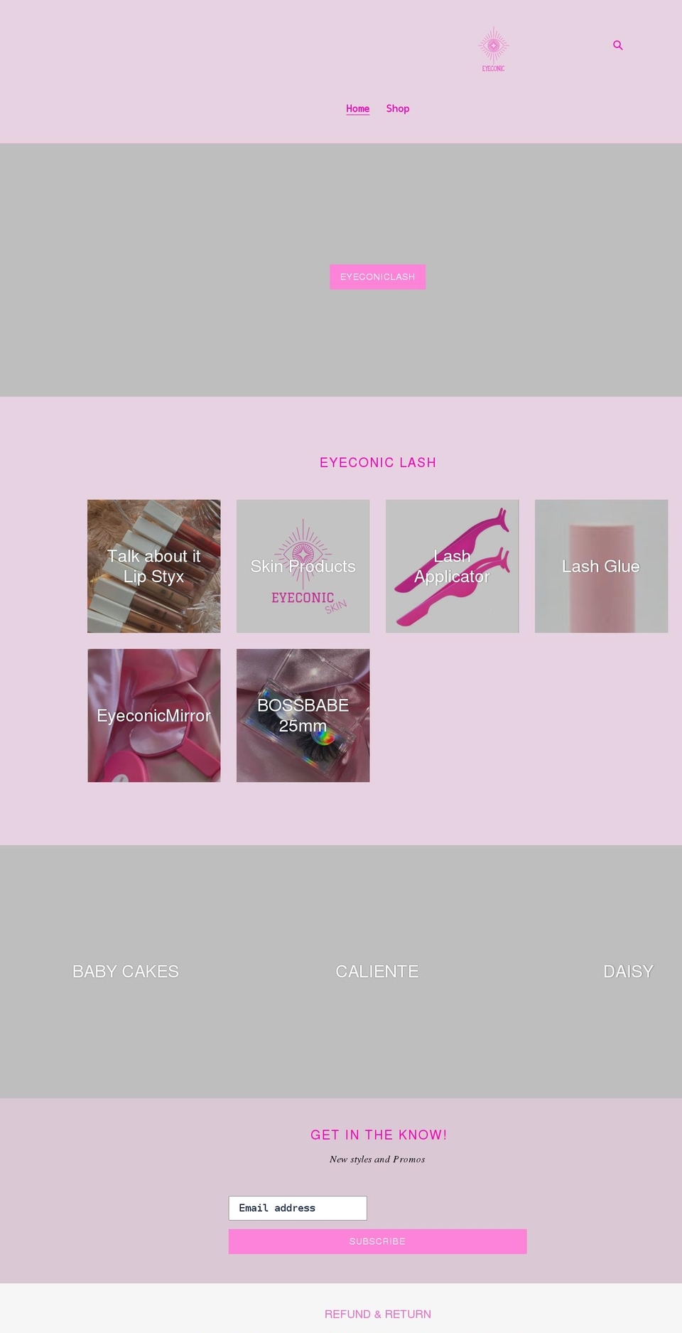 officialeyeconiclash.com shopify website screenshot