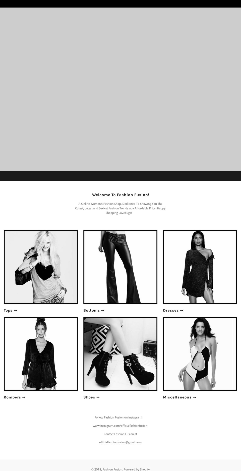 officialfashionfusion.com — Shopify storefront screenshot