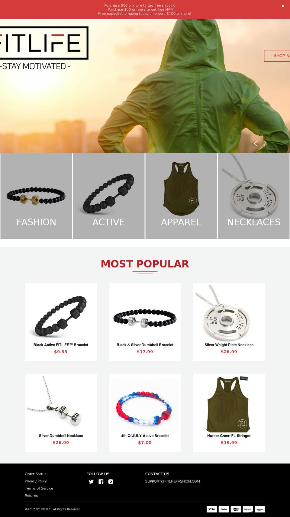 New Focal Shopify theme site example officialfitlife.com