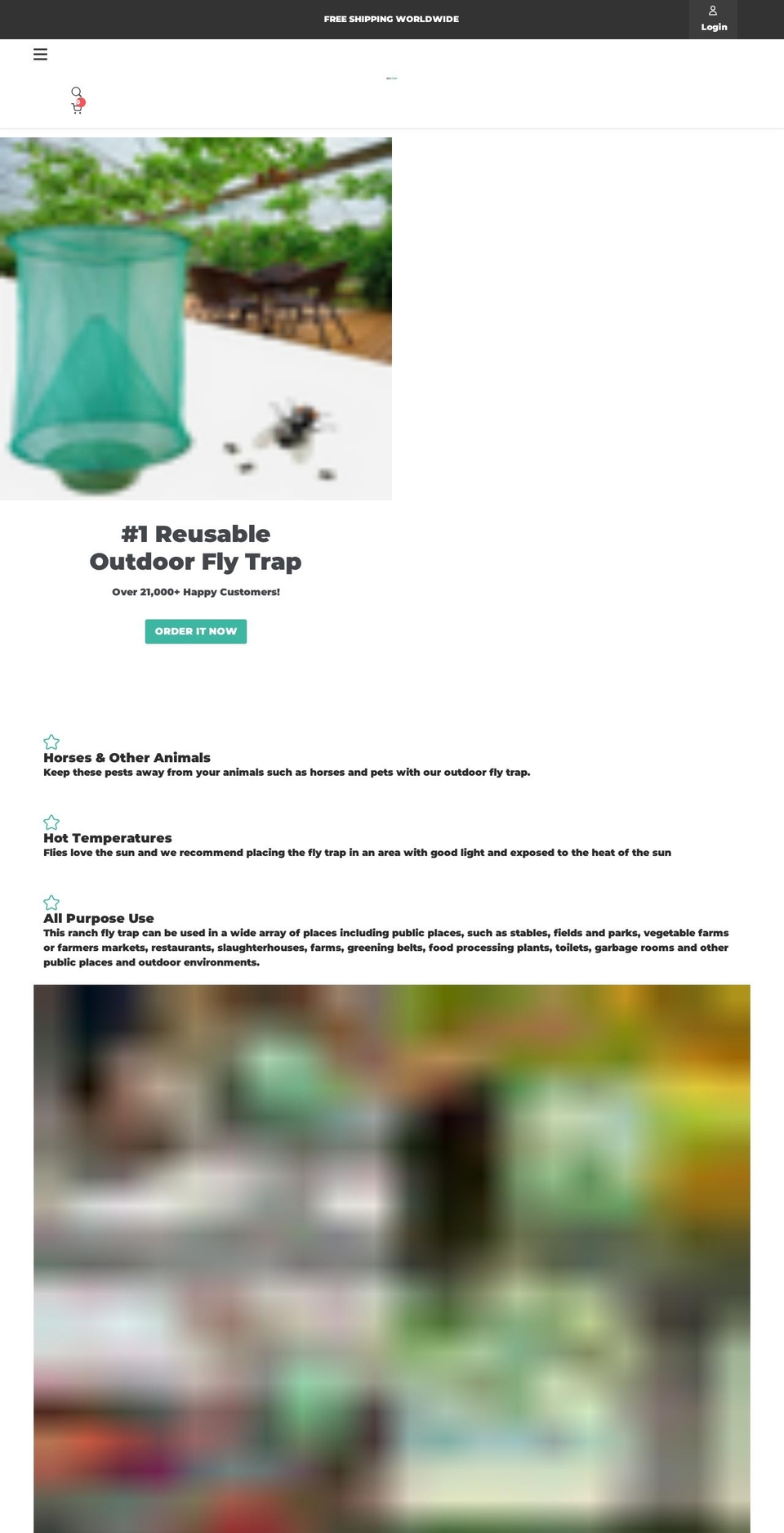 officialflytrap.co.uk shopify website screenshot