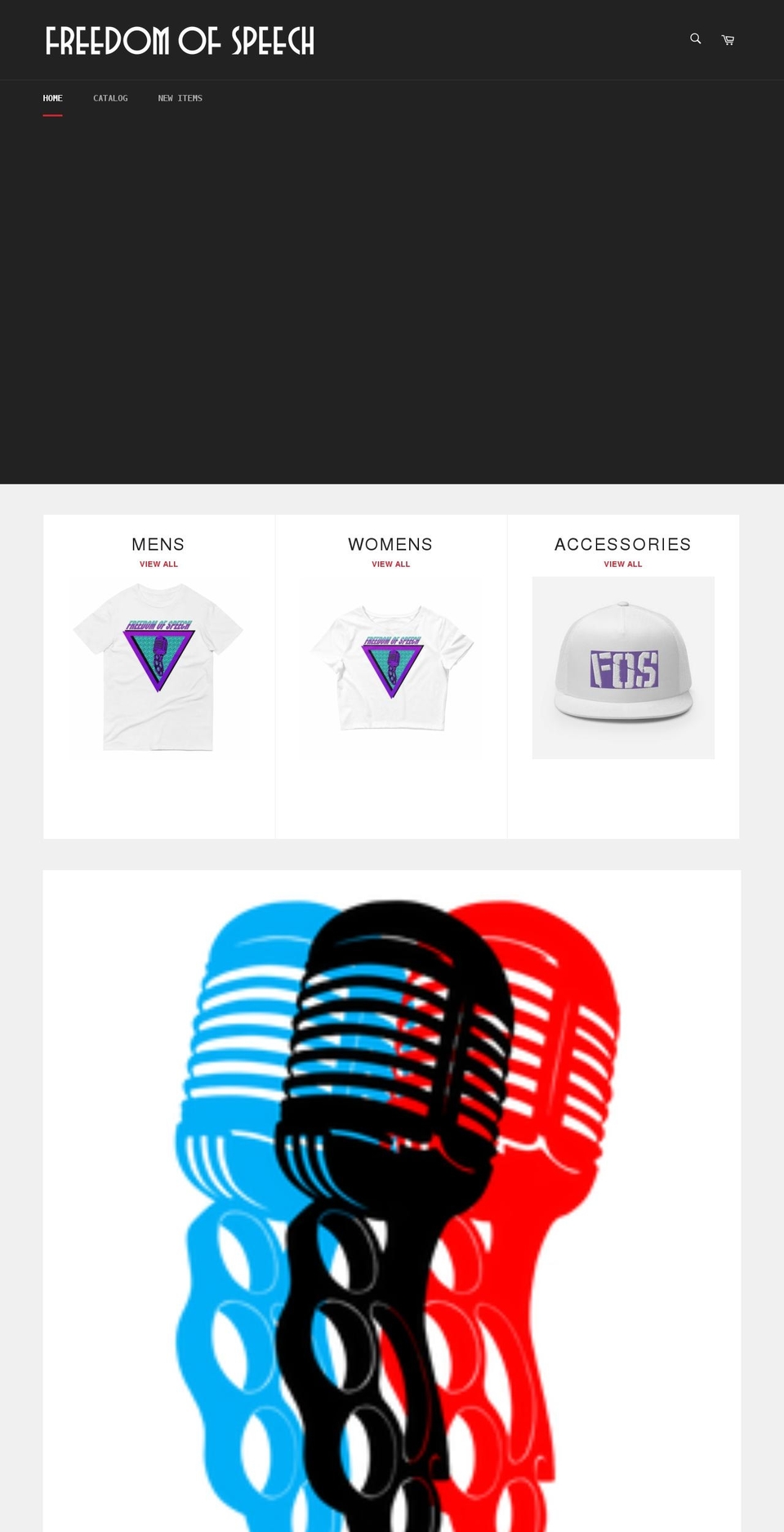 officialfreedomofspeech.com shopify website screenshot
