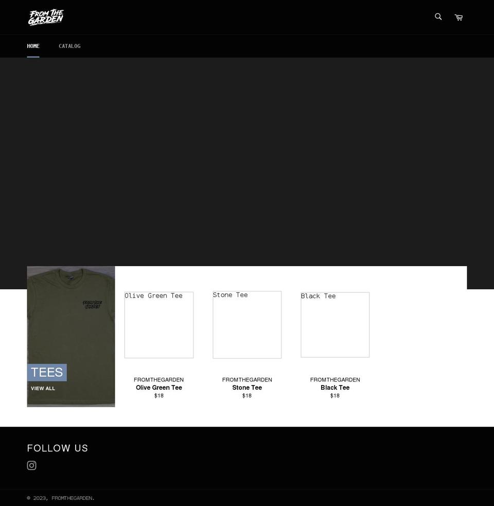 officialfromthegarden.com shopify website screenshot