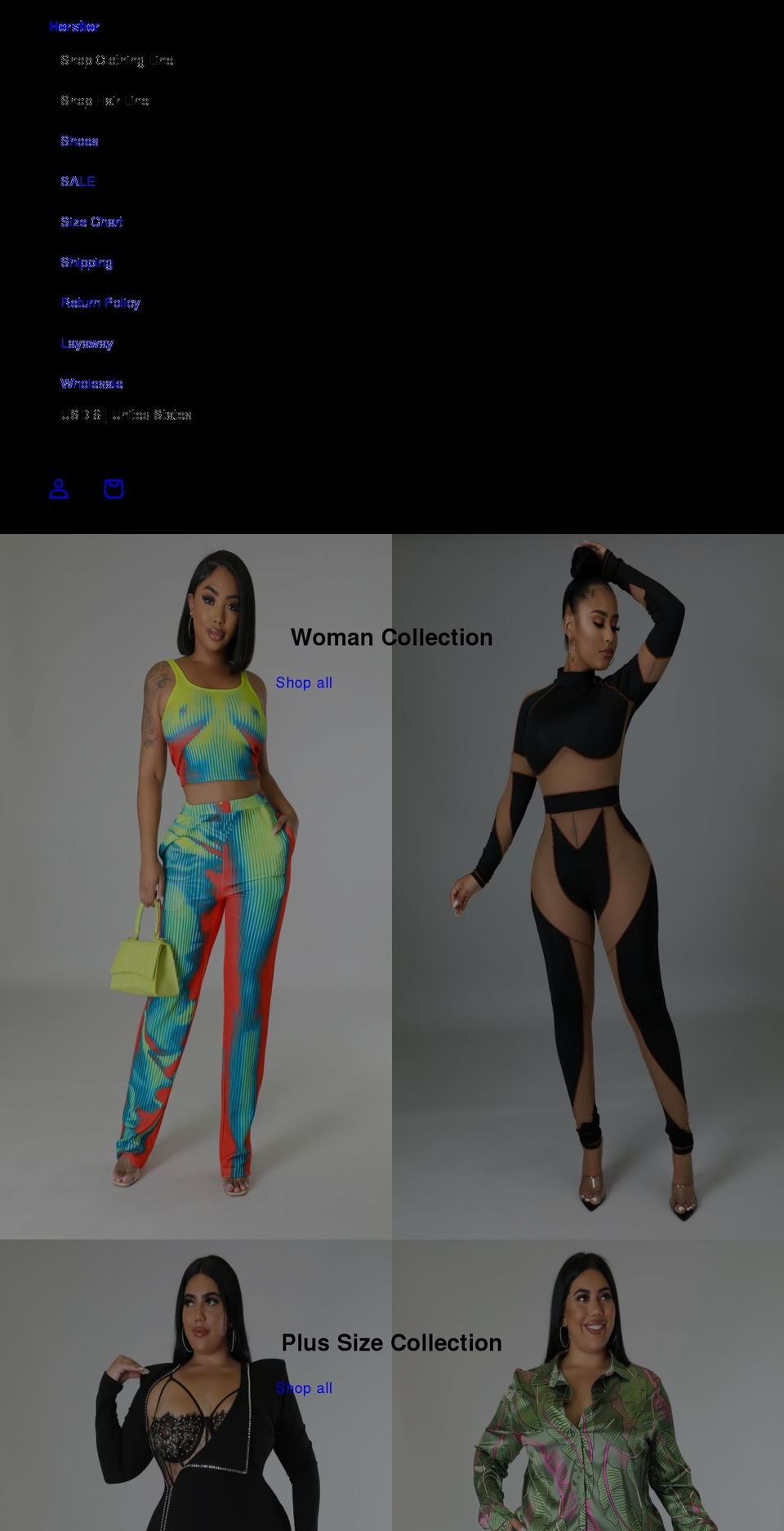 officialherstler.com shopify website screenshot
