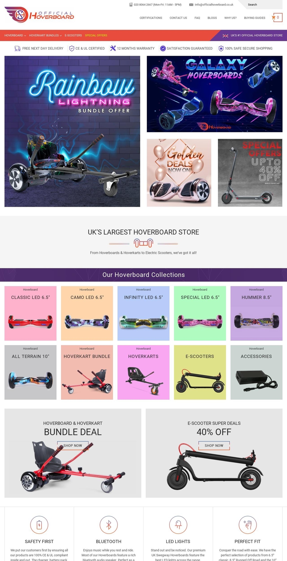 officialhoverboard.co.uk shopify website screenshot