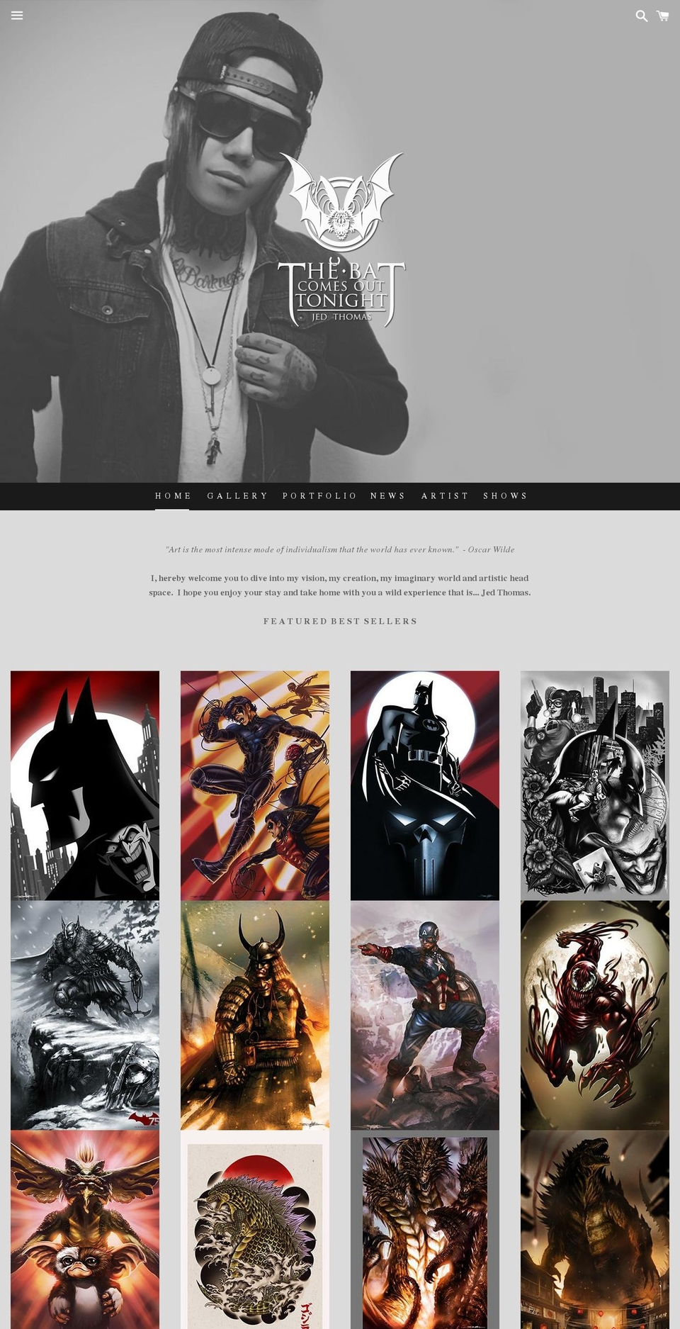 officialjedthomas.com — Shopify storefront screenshot