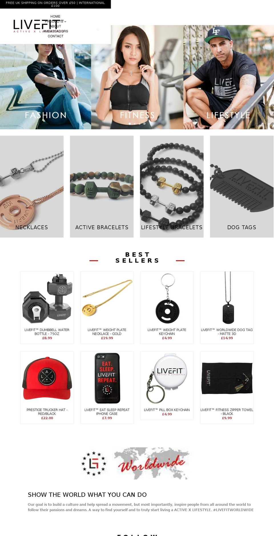 officiallivefit.com — Shopify storefront screenshot