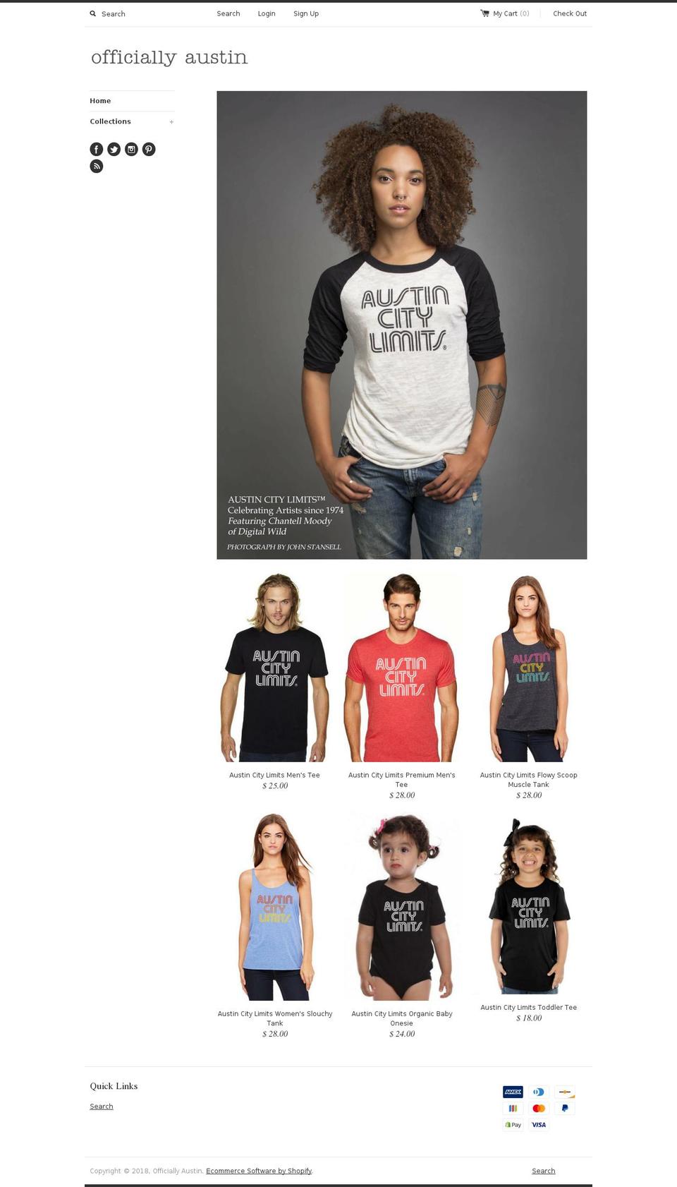 officiallyatx.com — Shopify storefront screenshot