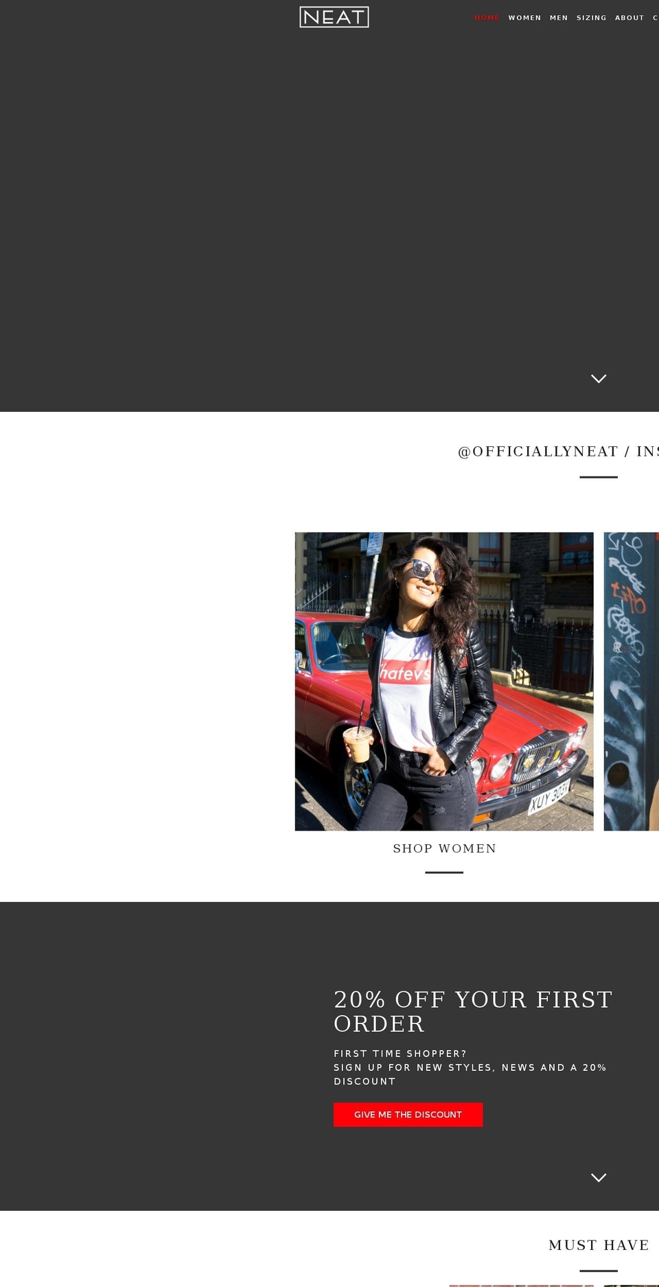 officiallyneat.com shopify website screenshot