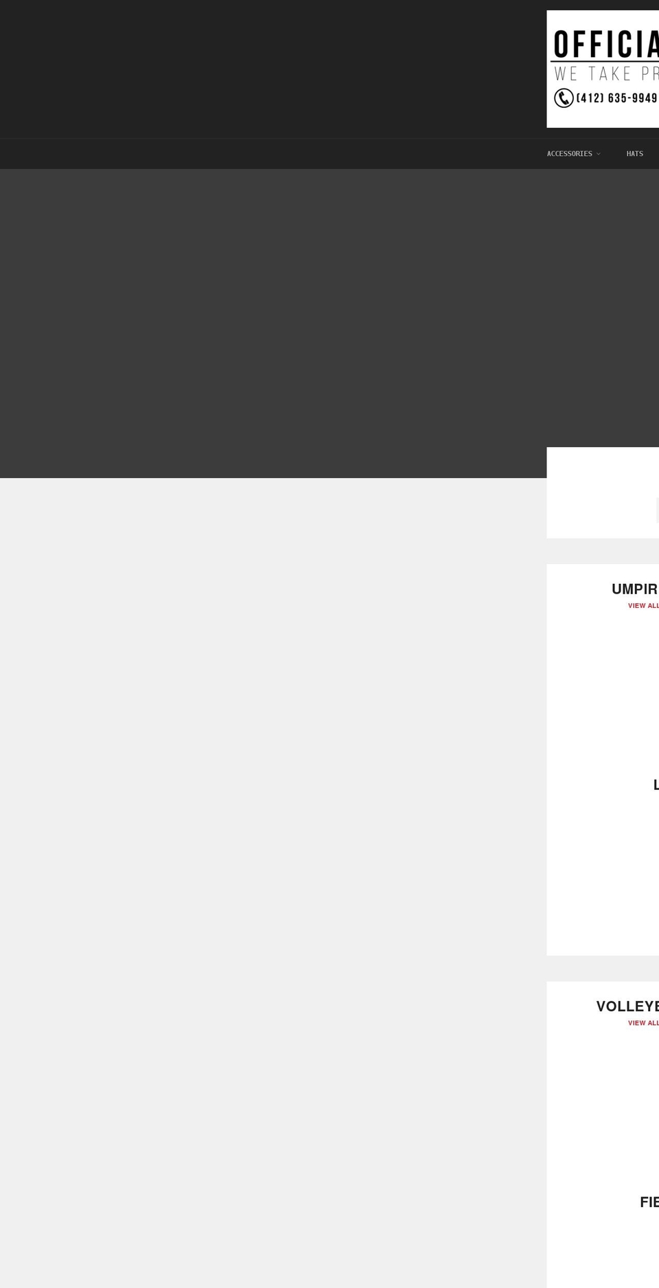 officiallysports.com shopify website screenshot