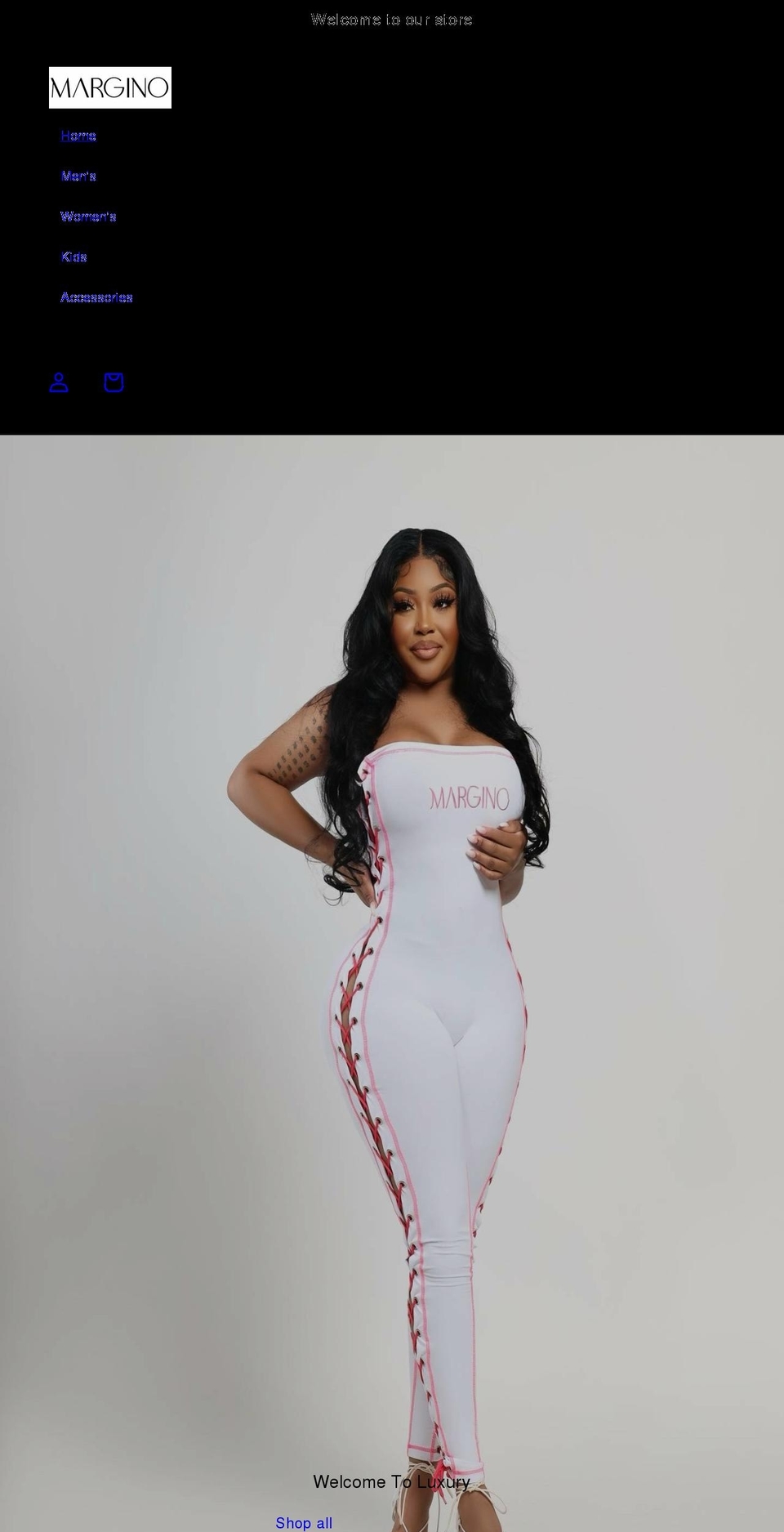 officialmargino.com shopify website screenshot