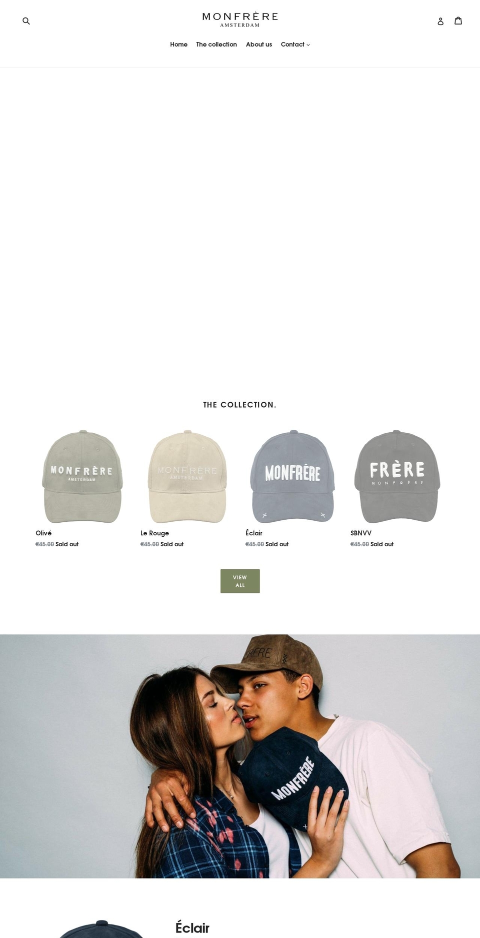 officialmonfrere.nl shopify website screenshot