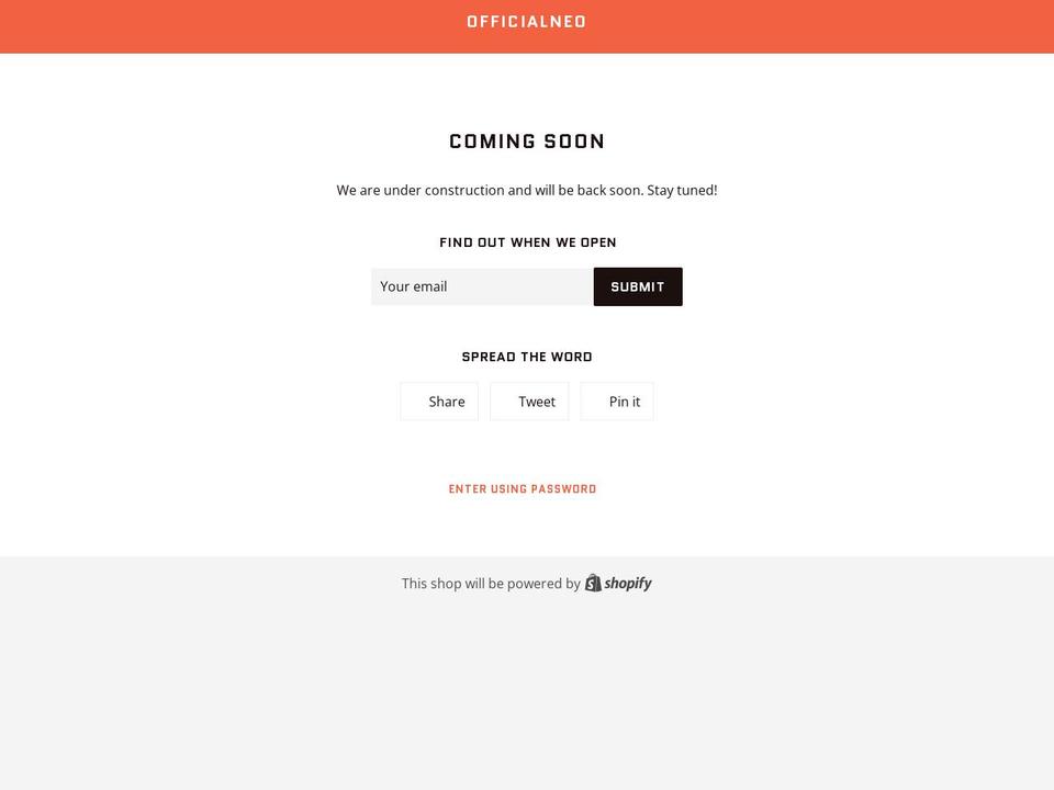 officialneo.com — Shopify storefront screenshot