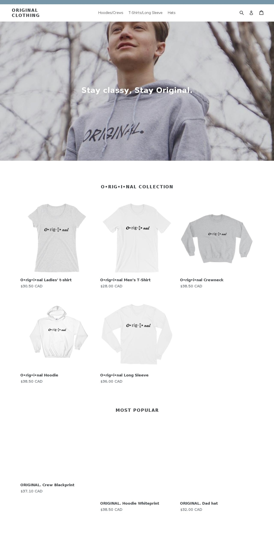 officialoriginal.com — Shopify storefront screenshot