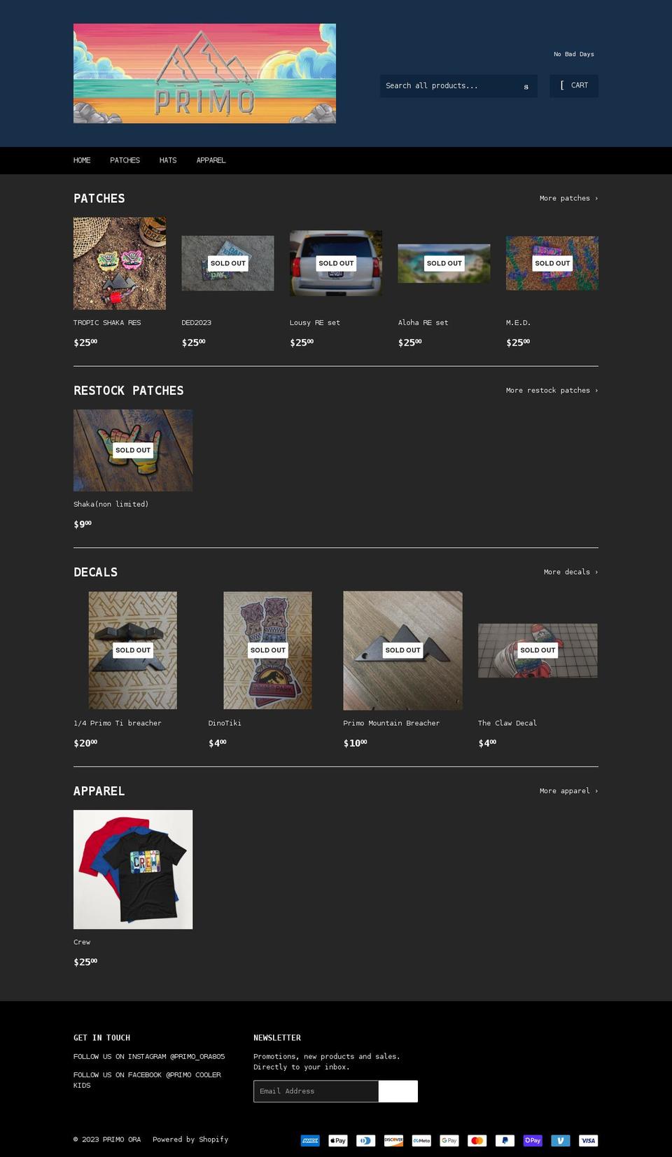 primo Shopify theme site example officialprimo.com