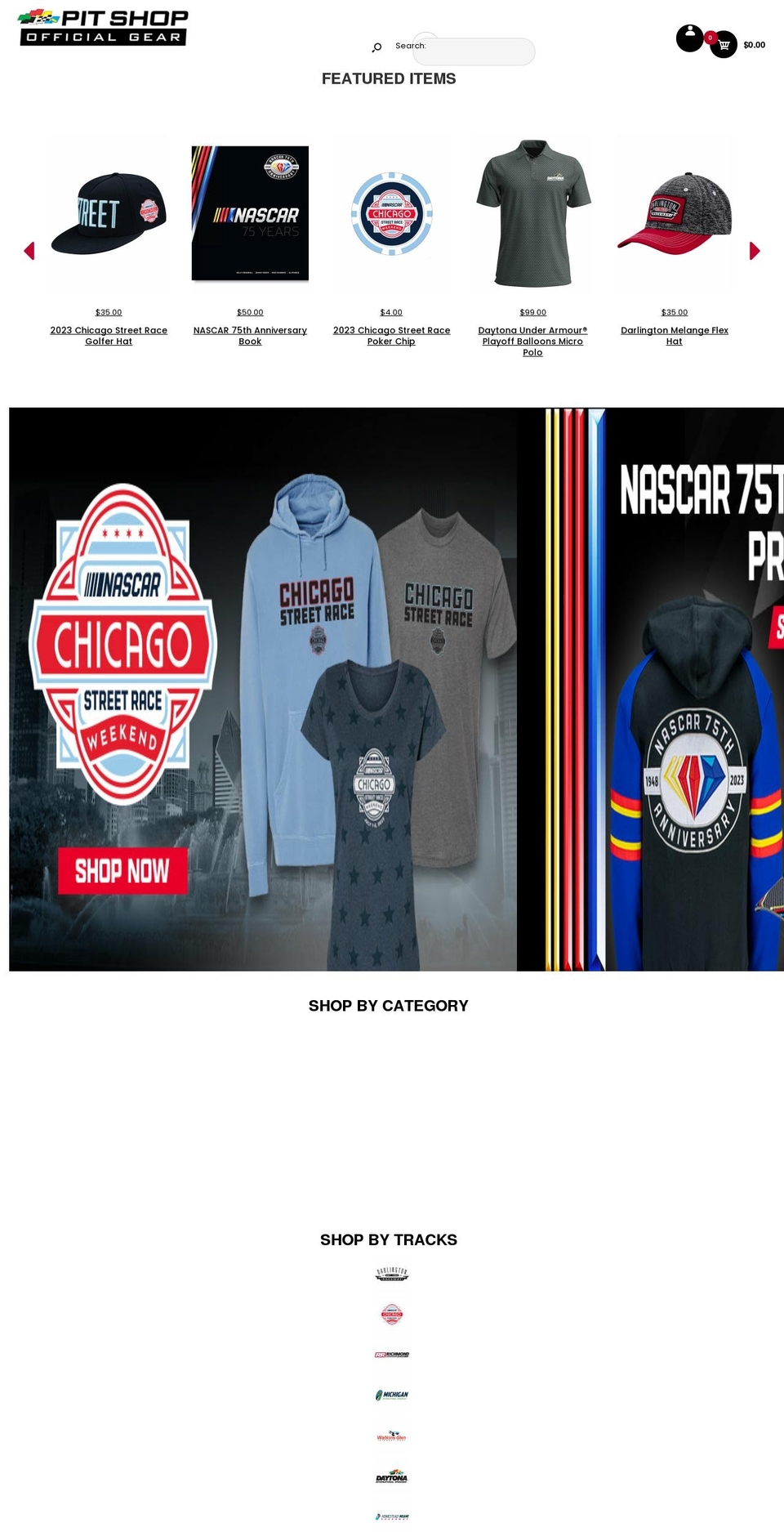 officialracegear.com shopify website screenshot