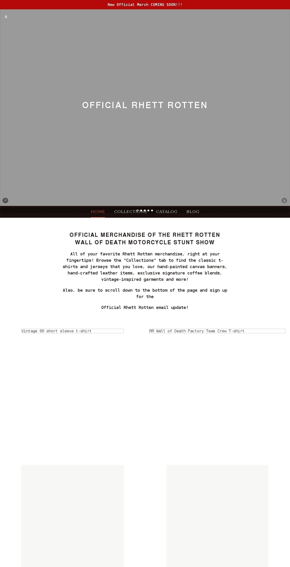 officialrhettrotten.com shopify website screenshot
