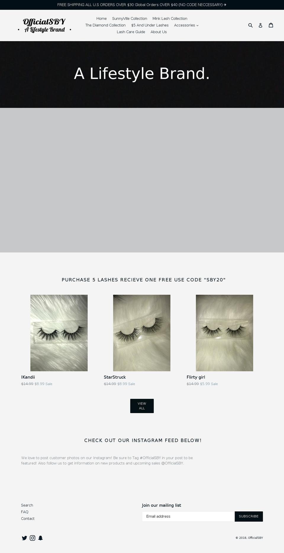 officialsby.com — Shopify storefront screenshot