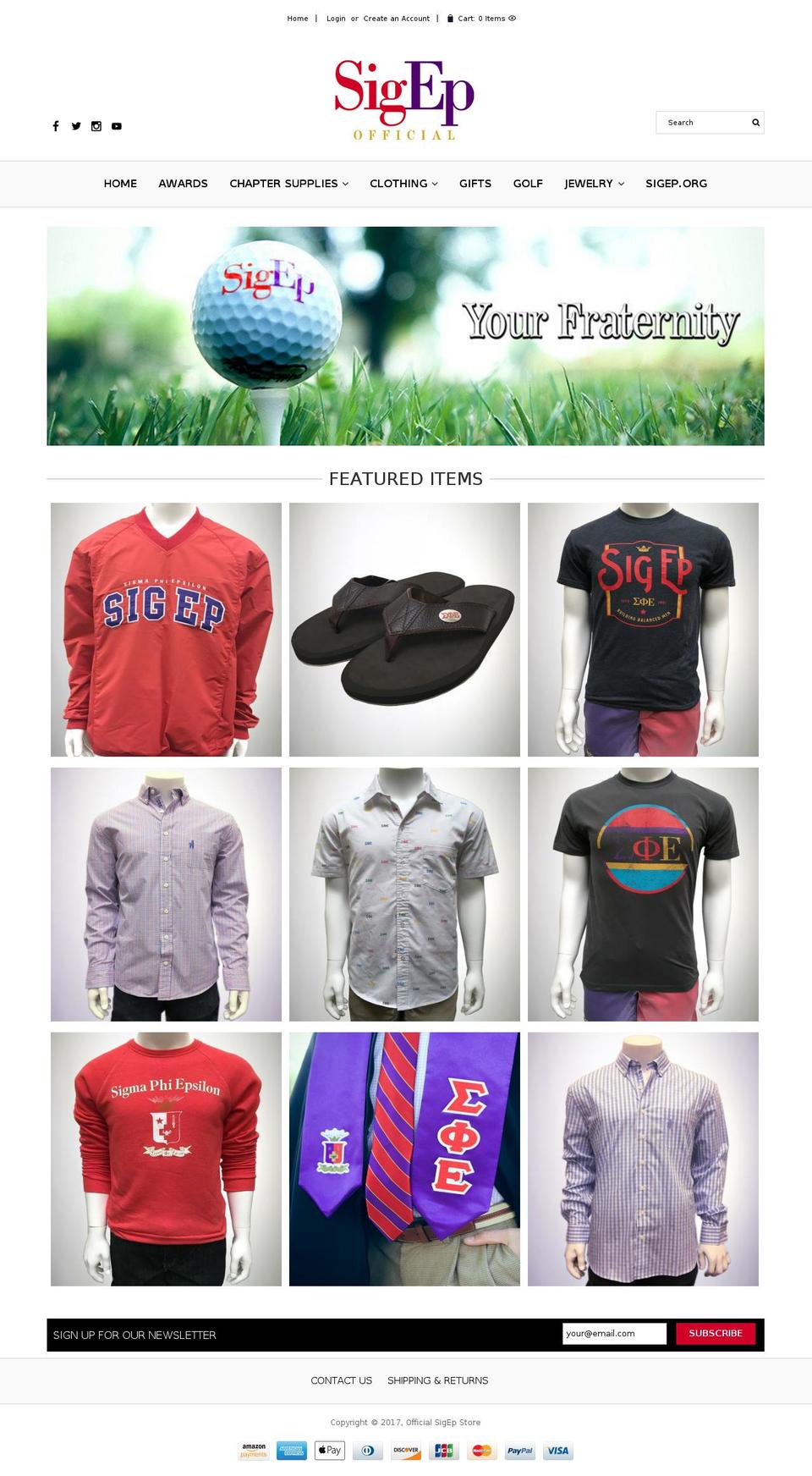 officialsigepstore.com shopify website screenshot