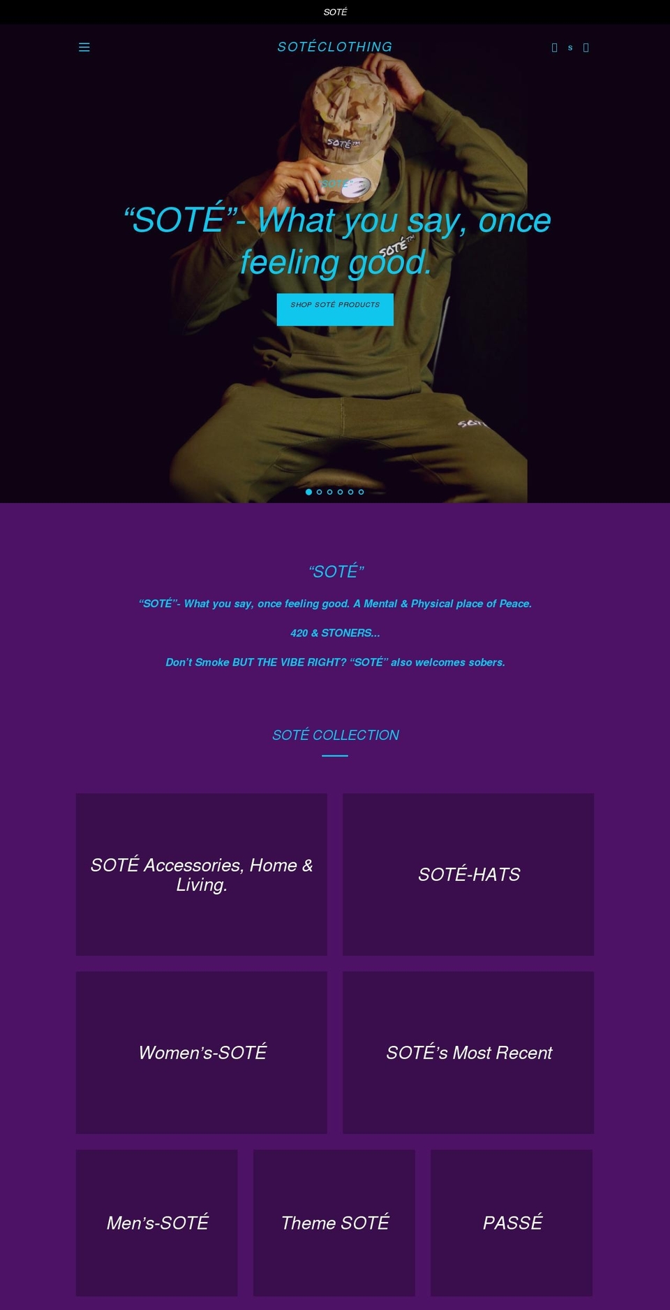 officialsote.com shopify website screenshot