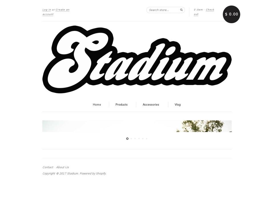 officialstadium.com shopify website screenshot