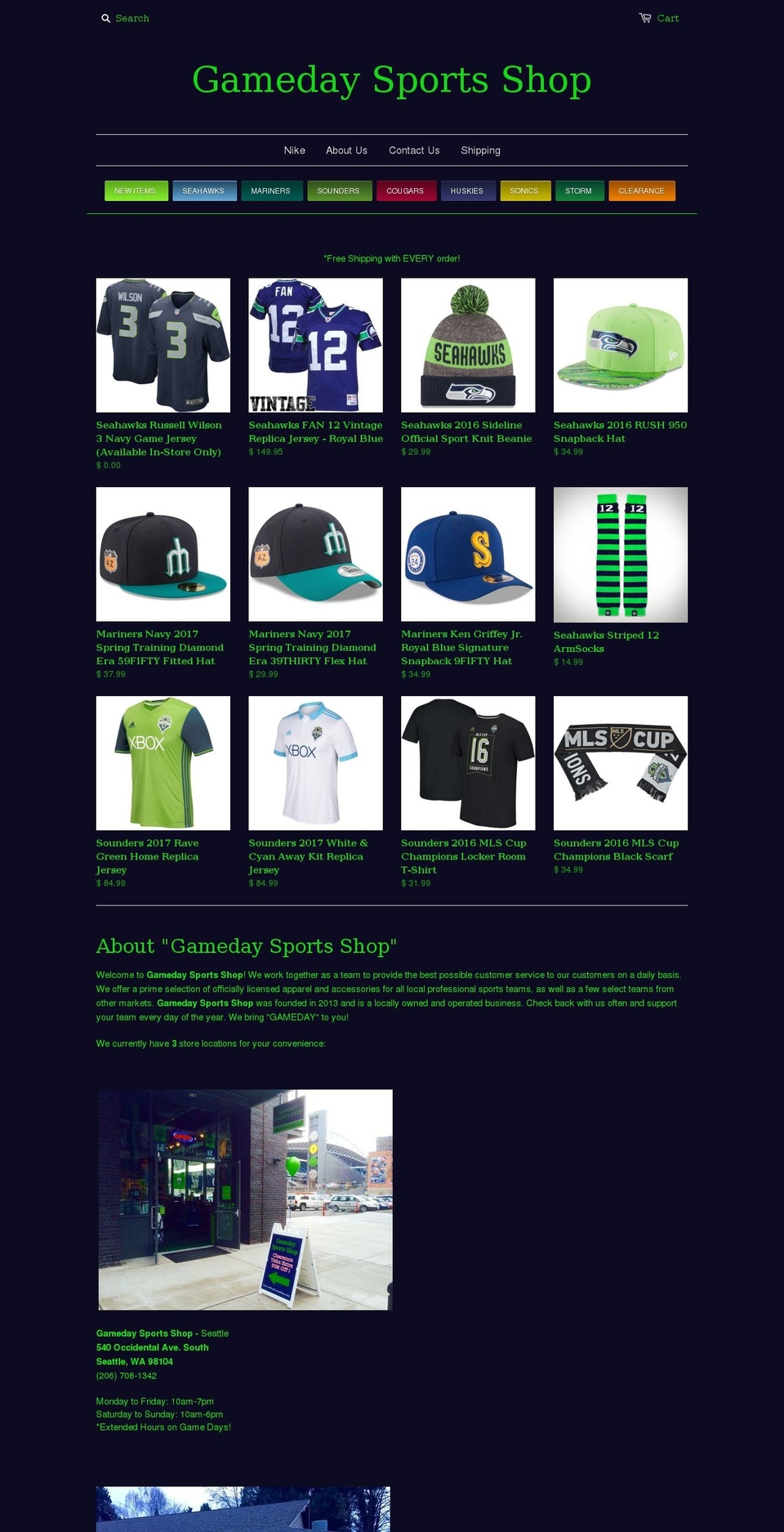 officialteamshop.com shopify website screenshot